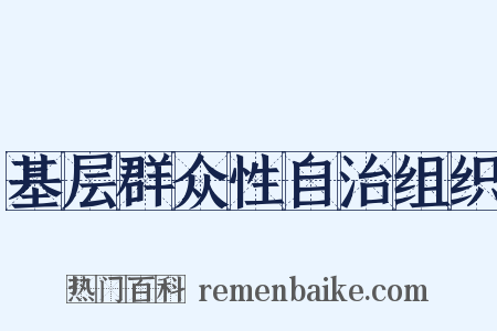 基层群众性自治组织是什么意思的图片